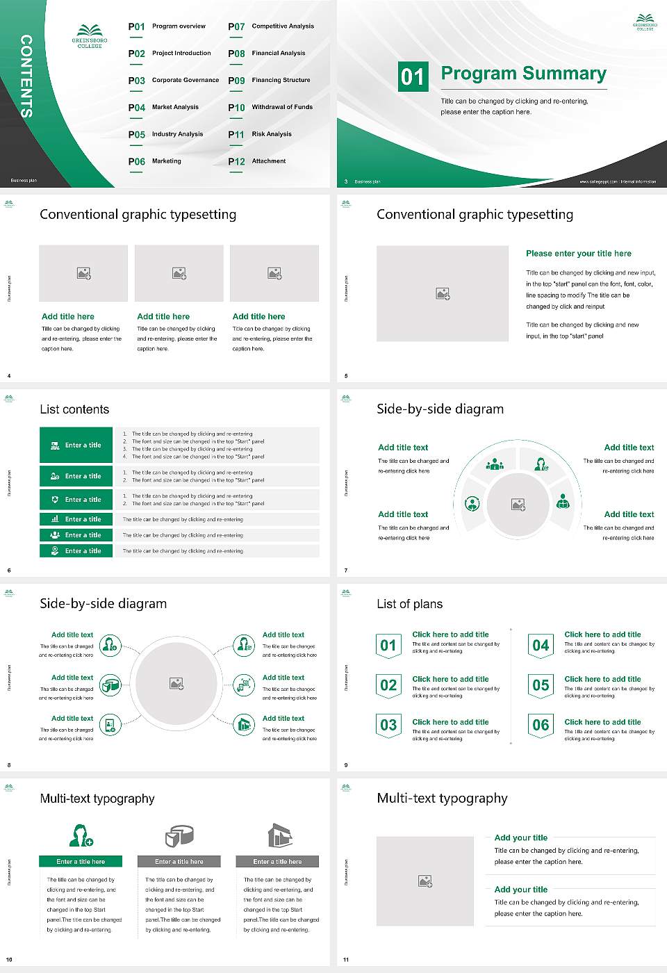Greensboro College Competition/Entrepreneurship Contest PPT Template16:9 ratio PPT effect preview image2