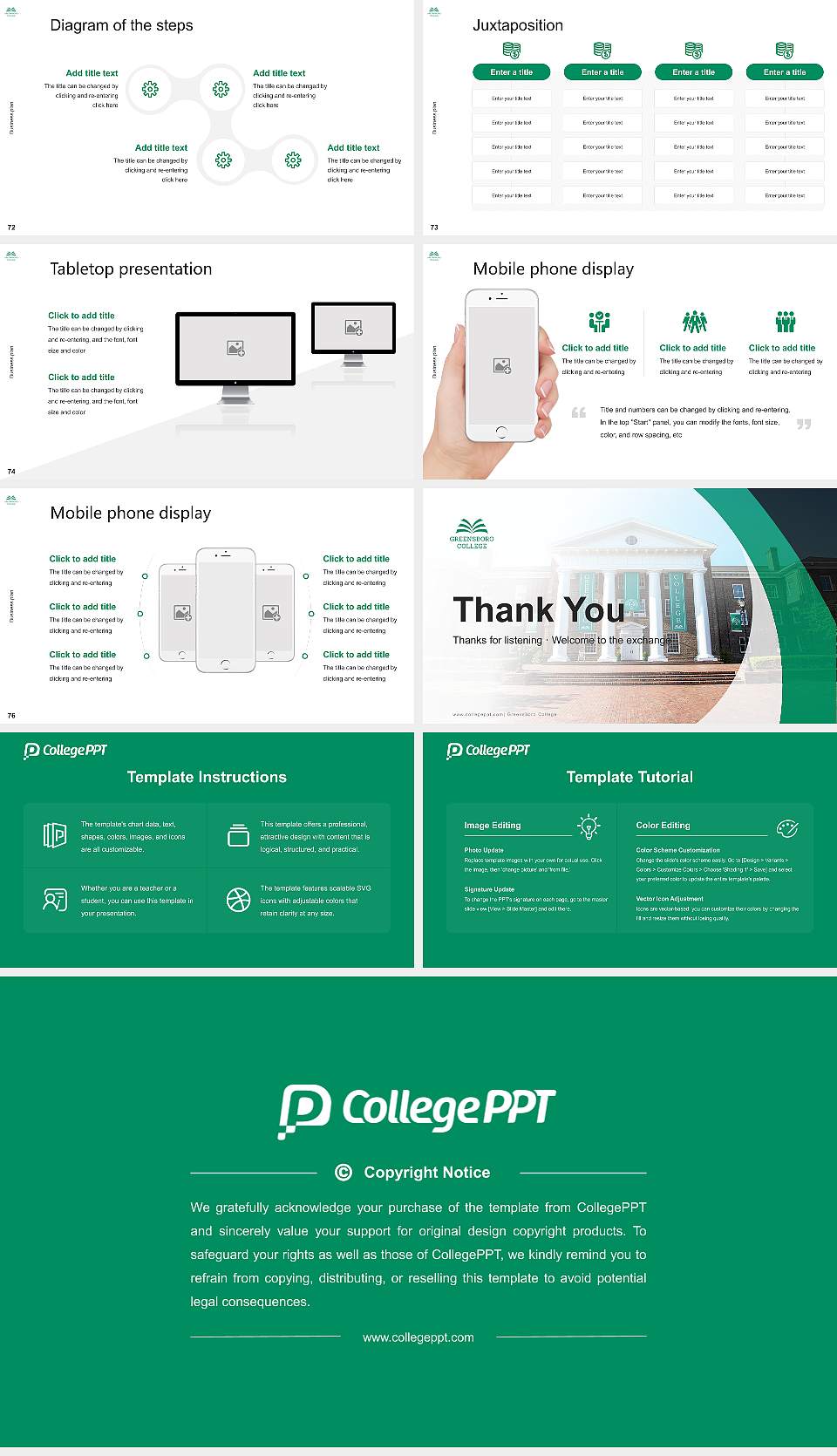 Greensboro College Competition/Entrepreneurship Contest PPT Template16:9 ratio PPT effect preview image9