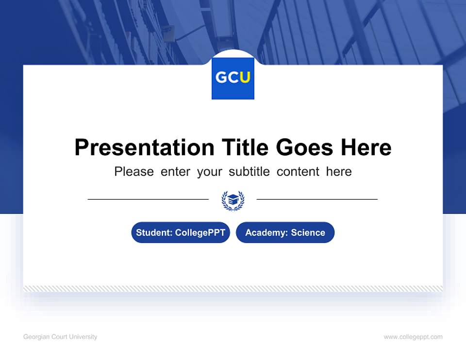Georgian Court University National Scholarship Defense PPT Template4:3 ratio PPT effect preview image4