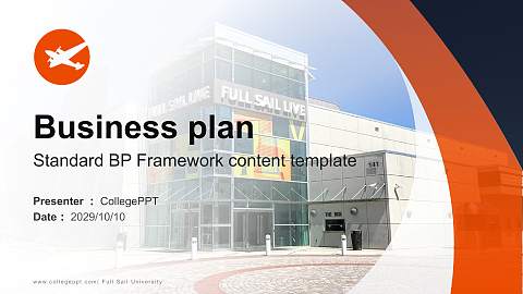 Full Sail University Competition/Entrepreneurship Contest PPT Template