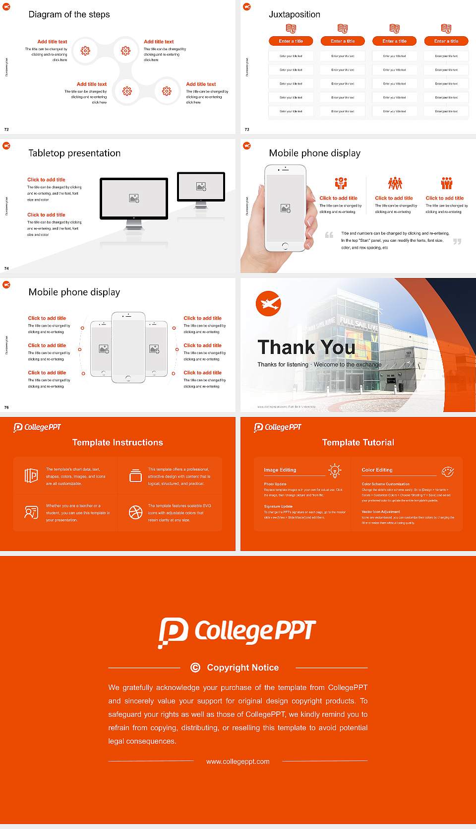 Full Sail University Competition/Entrepreneurship Contest PPT Template16:9 ratio PPT effect preview image9
