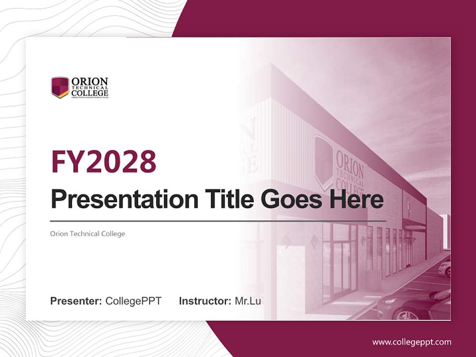 Orion Technical College Academic Presentation/Research Findings Report PPT Template4:3 ratio PPT effect preview image5