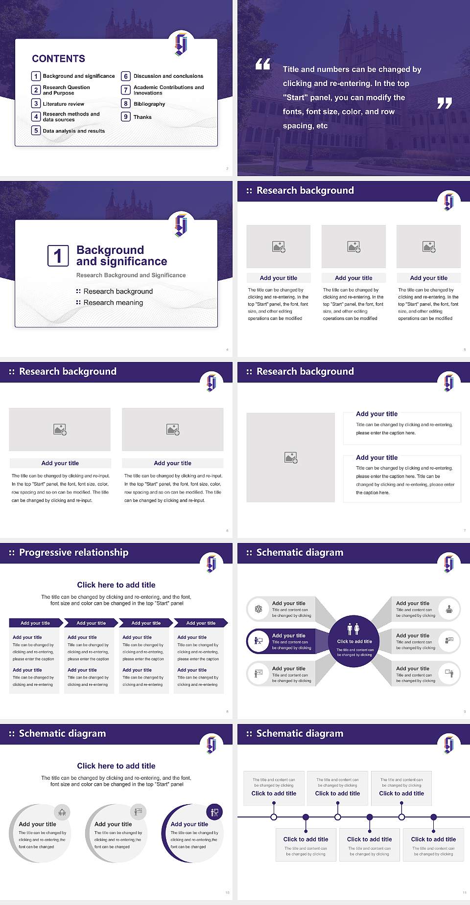 Garrett-Evangelical Theological Seminary Graduation Thesis Defense PPT Template4:3 ratio PPT effect preview image2
