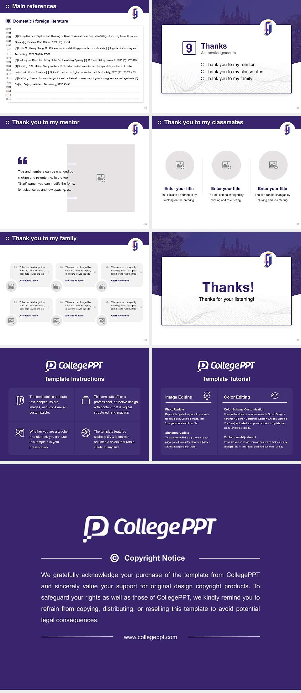 Garrett-Evangelical Theological Seminary Graduation Thesis Defense PPT Template4:3 ratio PPT effect preview image7