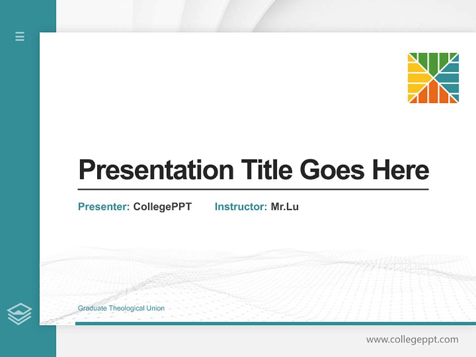 Graduate Theological Union Thesis Proposal/Graduation Defense PPT Template4:3 ratio PPT effect preview image5