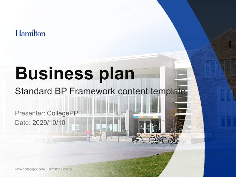 Hamilton College Competition/Entrepreneurship Contest PPT Template4:3 ratio PPT effect preview image9