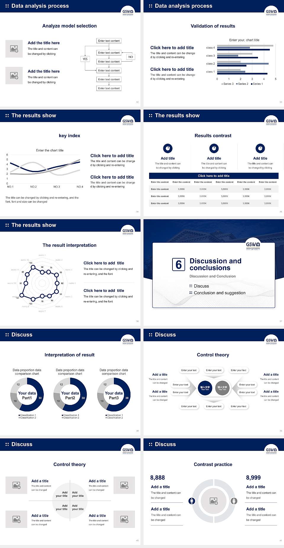 Georgia Southwestern State University Graduation Thesis Defense PPT Template4:3 ratio PPT effect preview image5
