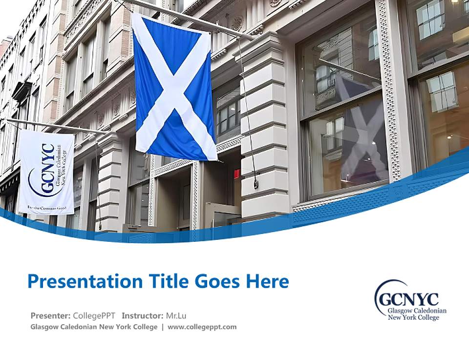 Glasgow Caledonian New York College Course/Courseware Creation PPT Template4:3 ratio PPT effect preview image5