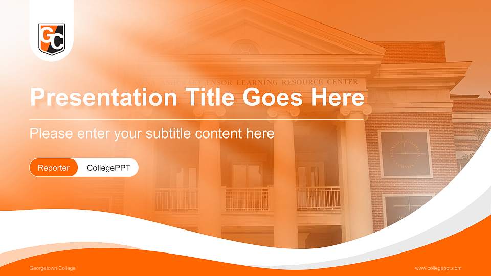 Georgetown College Lecture Sharing and Networking Event PPT Template16:9 ratio PPT effect preview image