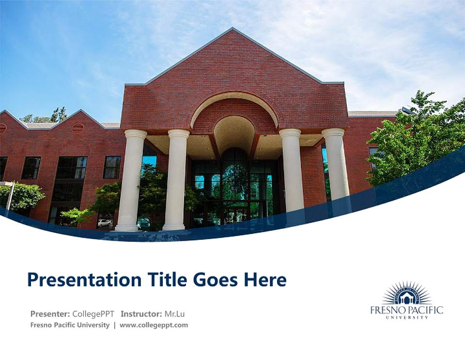 Fresno Pacific University Course/Courseware Creation PPT Template4:3 ratio PPT effect preview image5