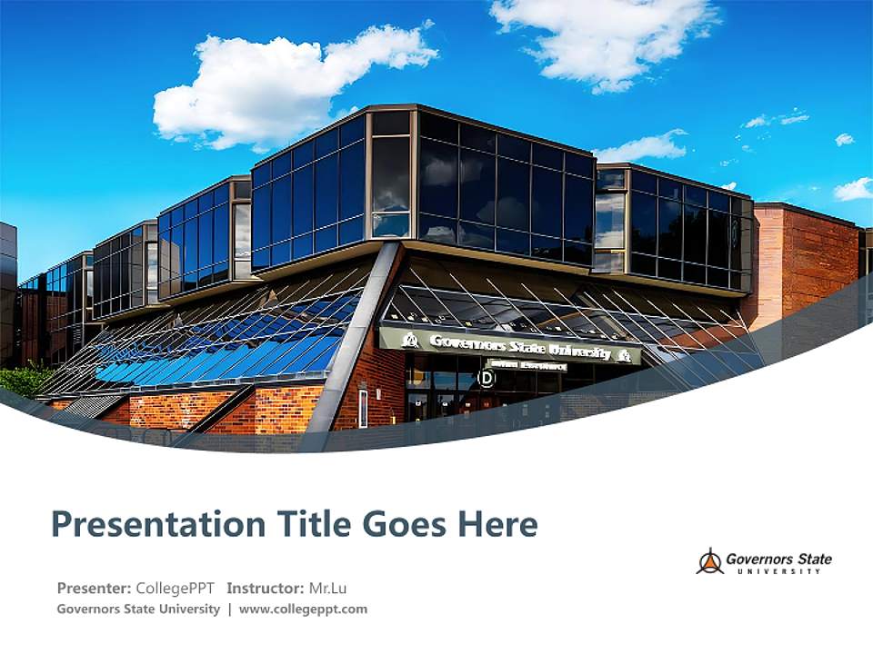 Governors State University Course/Courseware Creation PPT Template4:3 ratio PPT effect preview image5