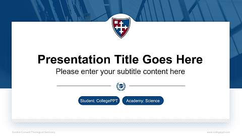Gordon-Conwell Theological Seminary National Scholarship Defense PPT Template
