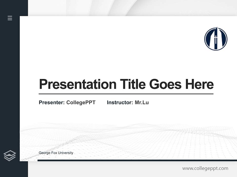 George Fox University Thesis Proposal/Graduation Defense PPT Template4:3 ratio PPT effect preview image5