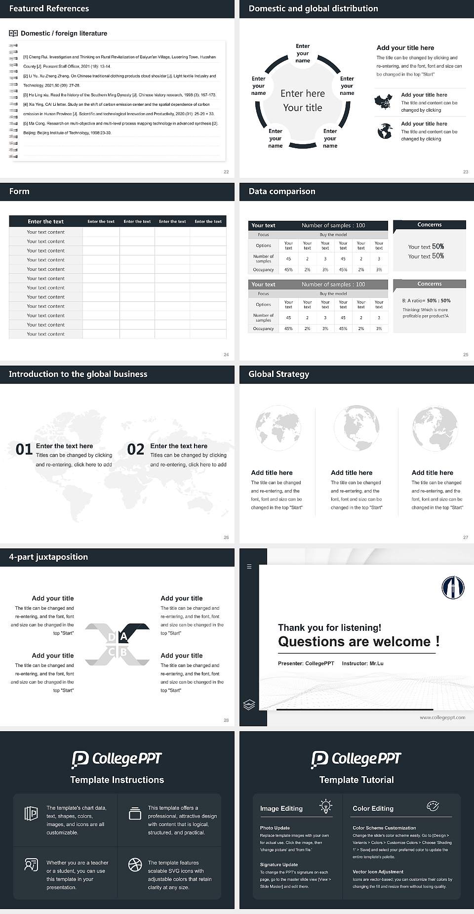 George Fox University Thesis Proposal/Graduation Defense PPT Template4:3 ratio PPT effect preview image4