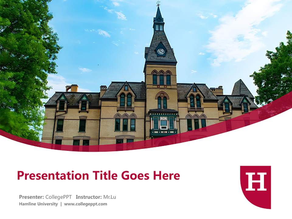 Hamline University Course/Courseware Creation PPT Template4:3 ratio PPT effect preview image5