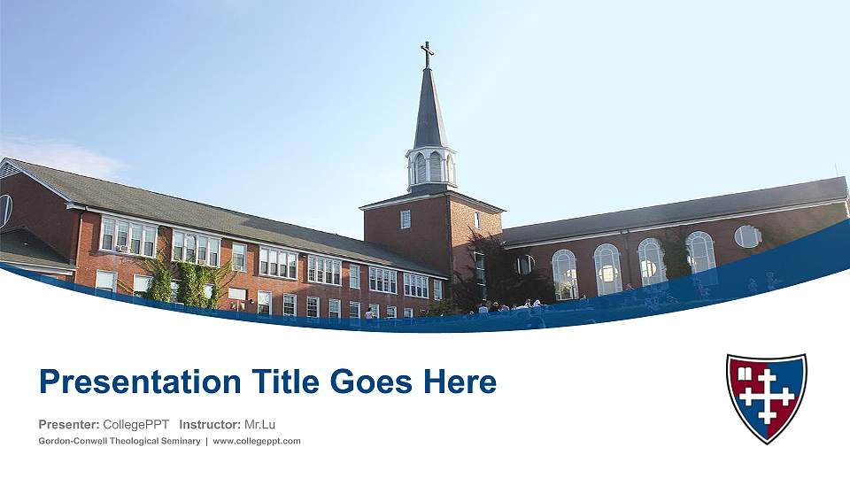 Gordon-Conwell Theological Seminary Course/Courseware Creation PPT Template16:9 ratio PPT effect preview image