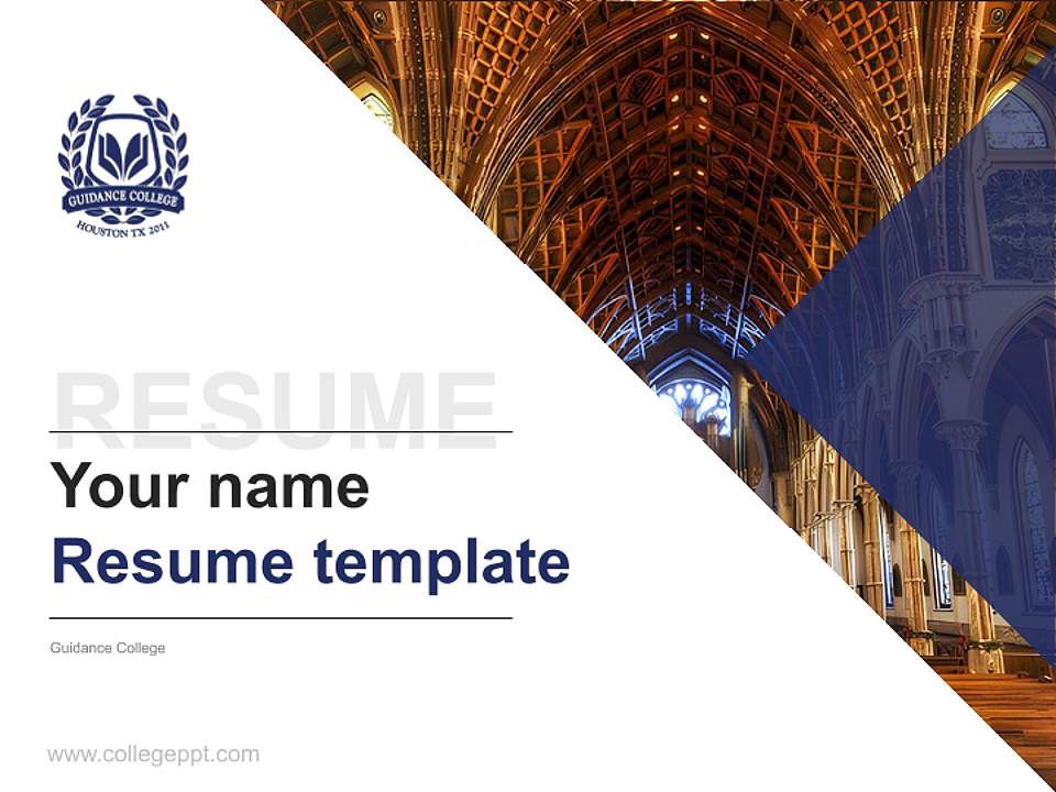 Guidance College Resume PPT Template4:3 ratio PPT effect preview image5