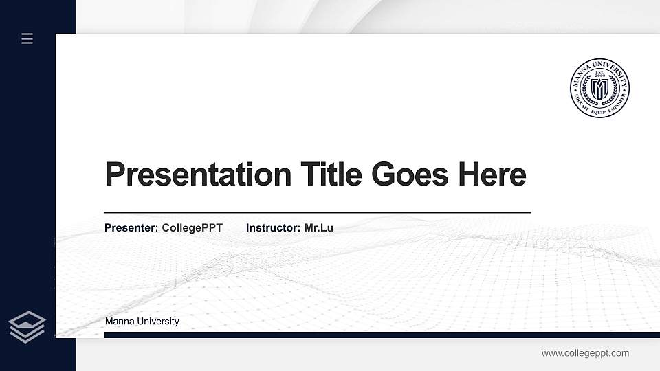 Manna University Thesis Proposal/Graduation Defense PPT Template16:9 ratio PPT effect preview image