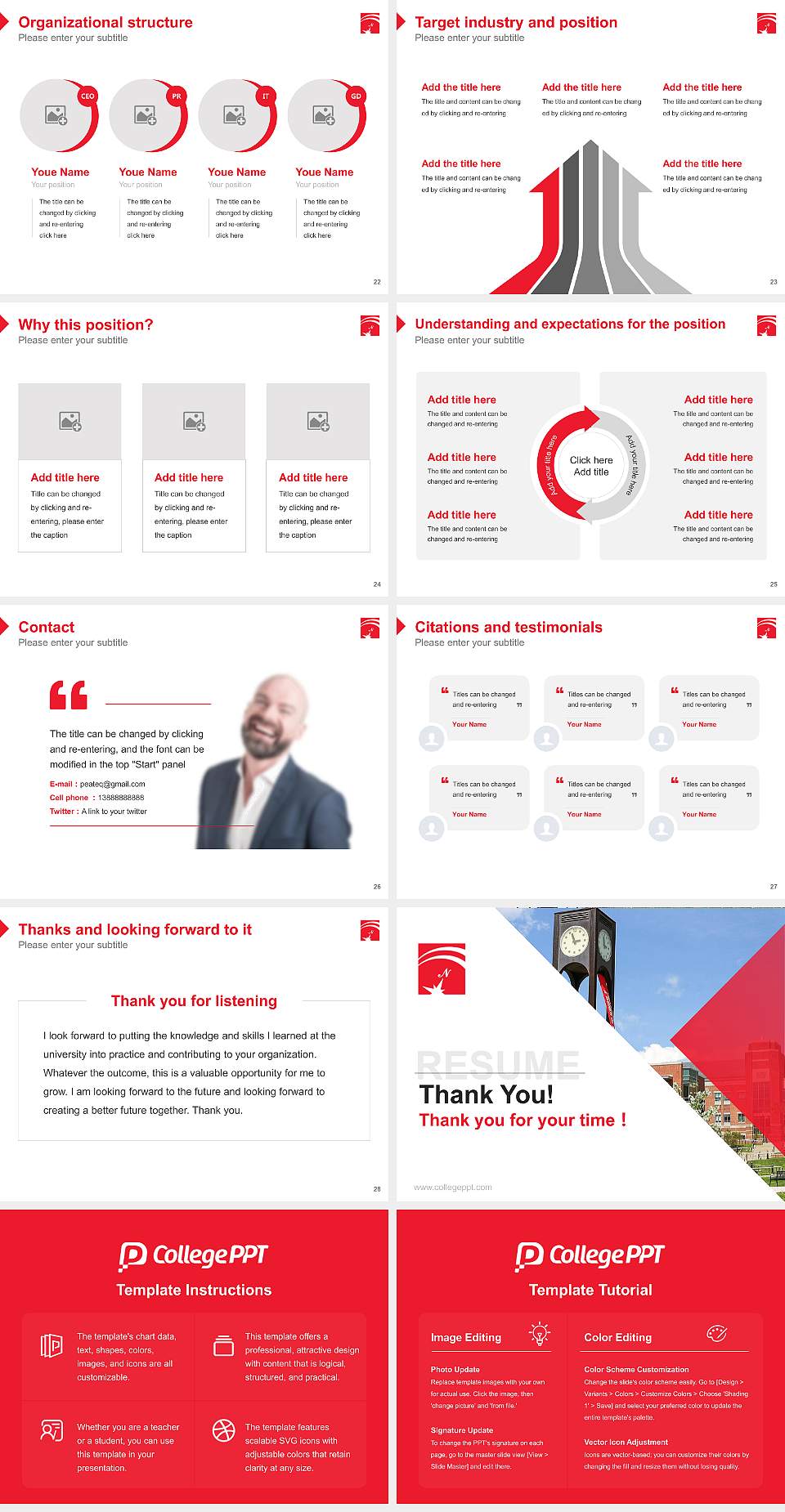 Frostburg State University Resume PPT Template4:3 ratio PPT effect preview image4