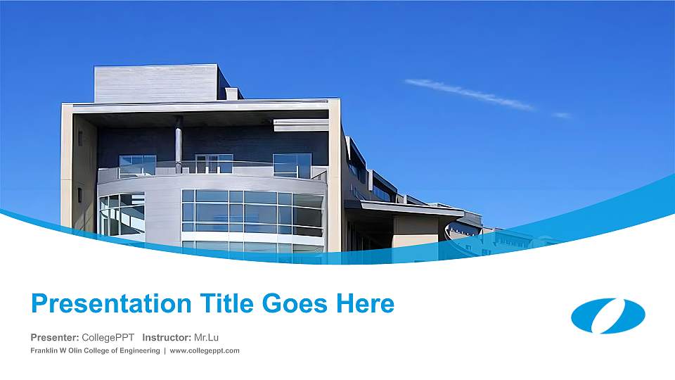 Franklin W Olin College of Engineering Course/Courseware Creation PPT Template16:9 ratio PPT effect preview image