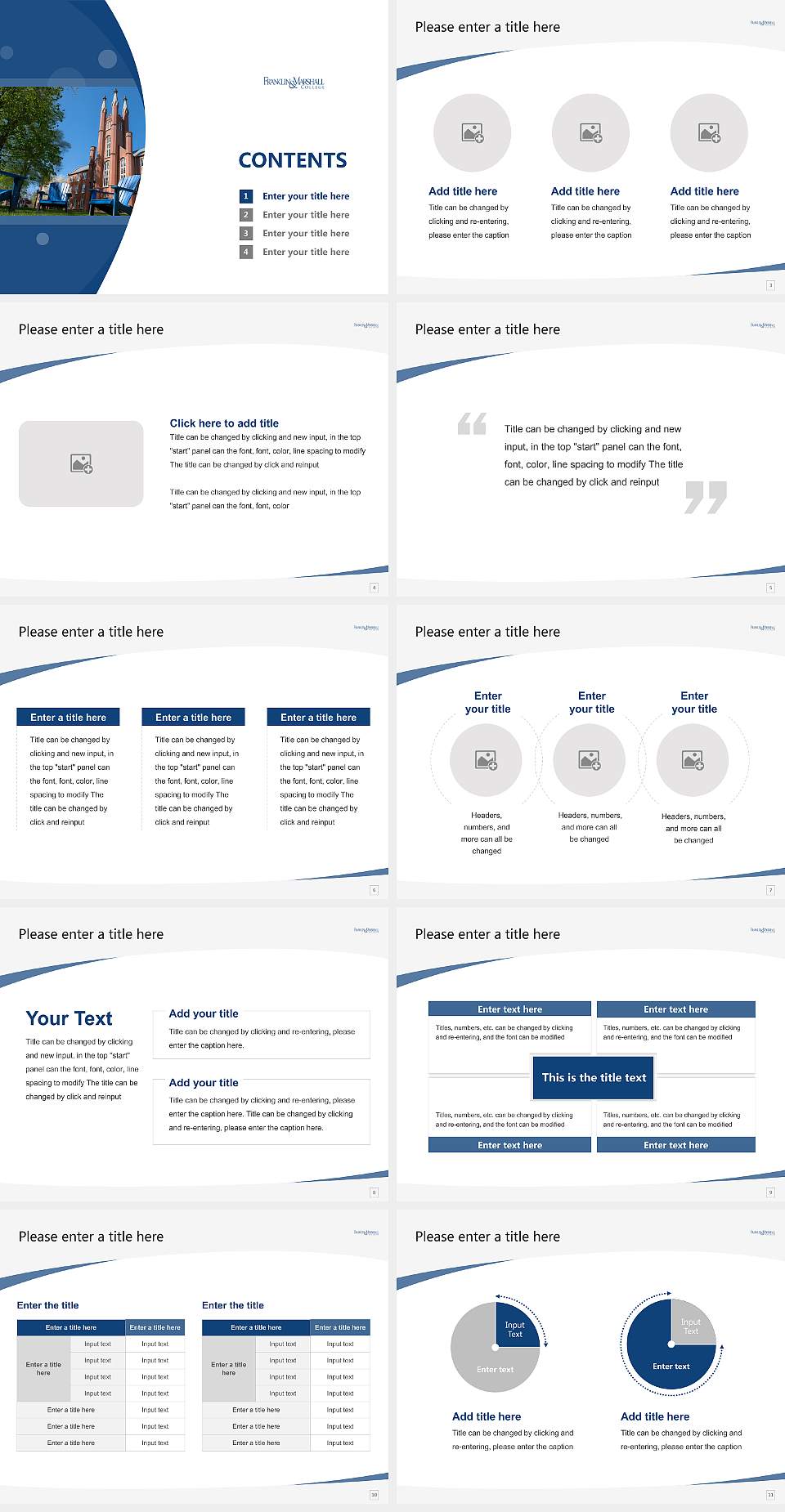 Franklin and Marshall College Course/Courseware Creation PPT Template4:3 ratio PPT effect preview image2