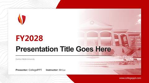 Gardner-Webb University Academic Presentation/Research Findings Report PPT Template
