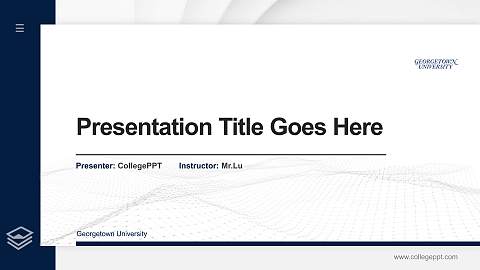 Georgetown University Thesis Proposal/Graduation Defense PPT Template