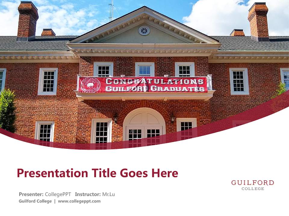Guilford College Course/Courseware Creation PPT Template4:3 ratio PPT effect preview image5