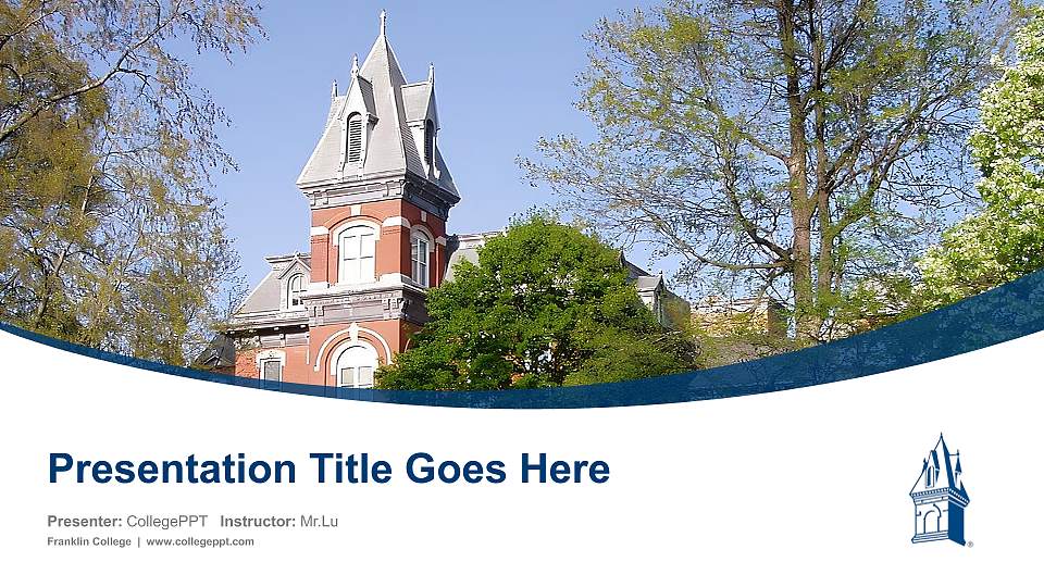 Franklin College Course/Courseware Creation PPT Template16:9 ratio PPT effect preview image