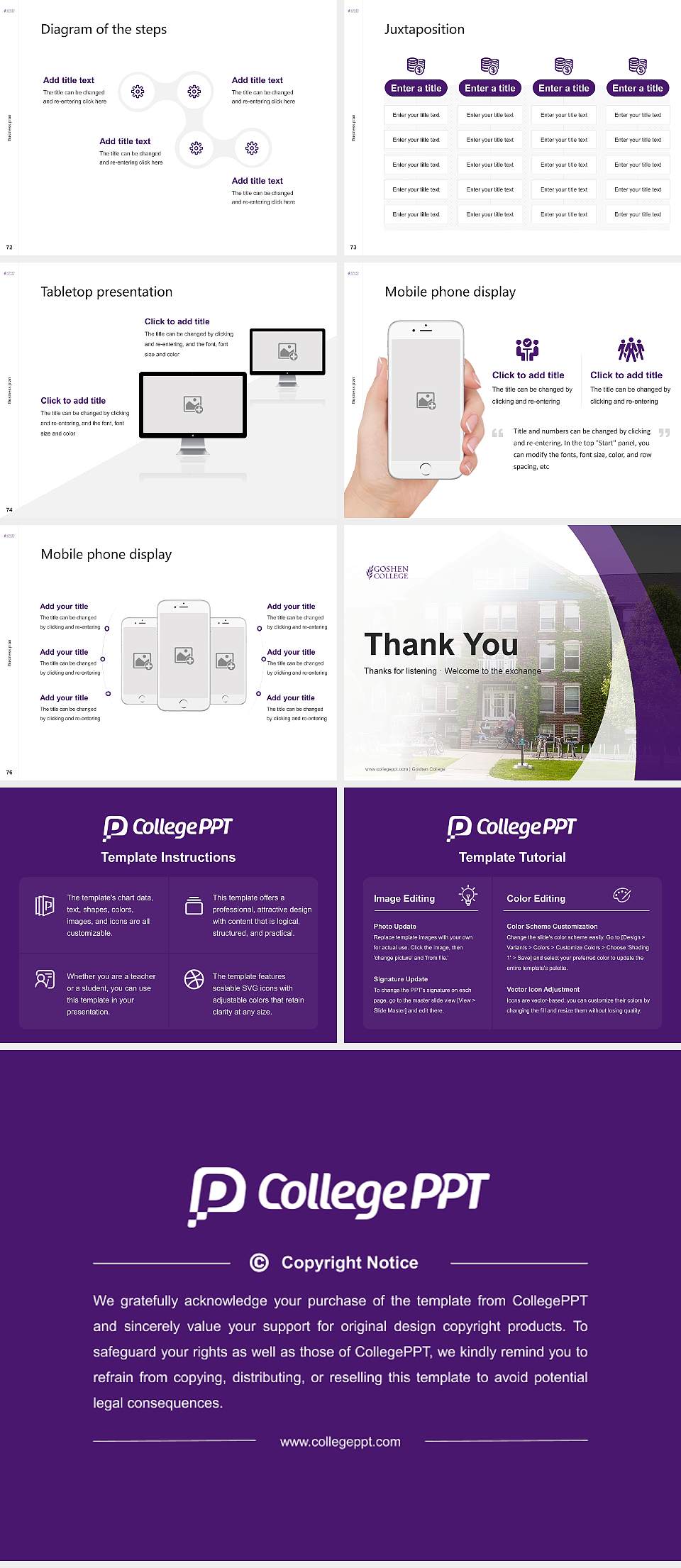 Goshen College Competition/Entrepreneurship Contest PPT Template4:3 ratio PPT effect preview image9