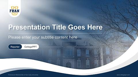 Franciscan Missionaries of Our Lady University Lecture Sharing and Networking Event PPT Template
