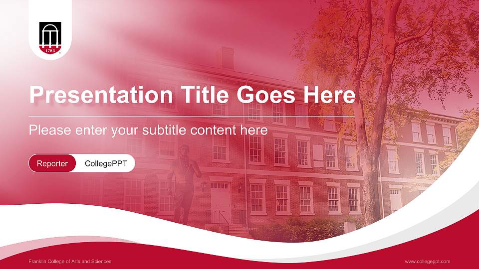 Franklin College of Arts and Sciences Lecture Sharing and Networking Event PPT Template16:9 ratio PPT effect preview image