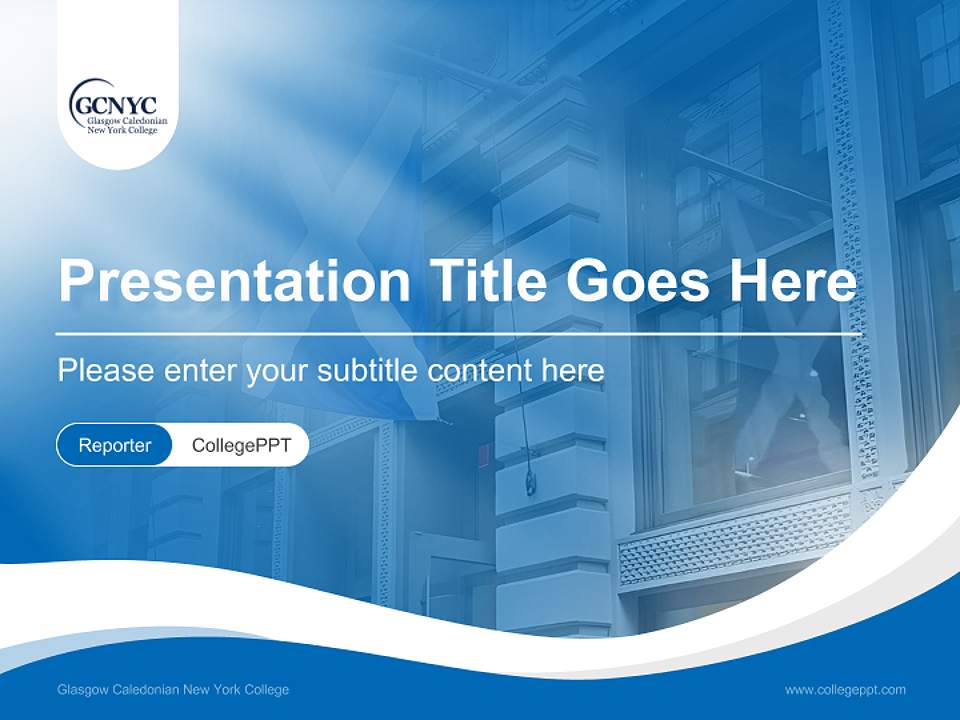 Glasgow Caledonian New York College Lecture Sharing and Networking Event PPT Template4:3 ratio PPT effect preview image4