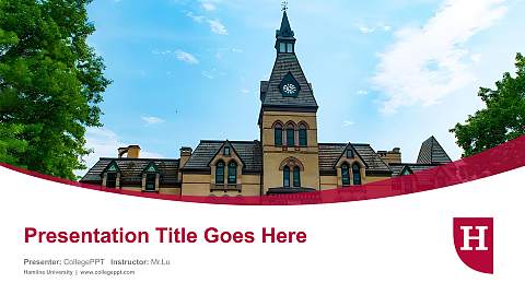 Hamline University Course/Courseware Creation PPT Template