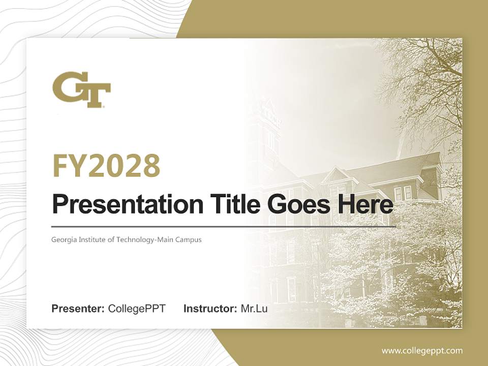 Georgia Institute of Technology-Main Campus Academic Presentation/Research Findings Report PPT Template4:3 ratio PPT effect preview image5