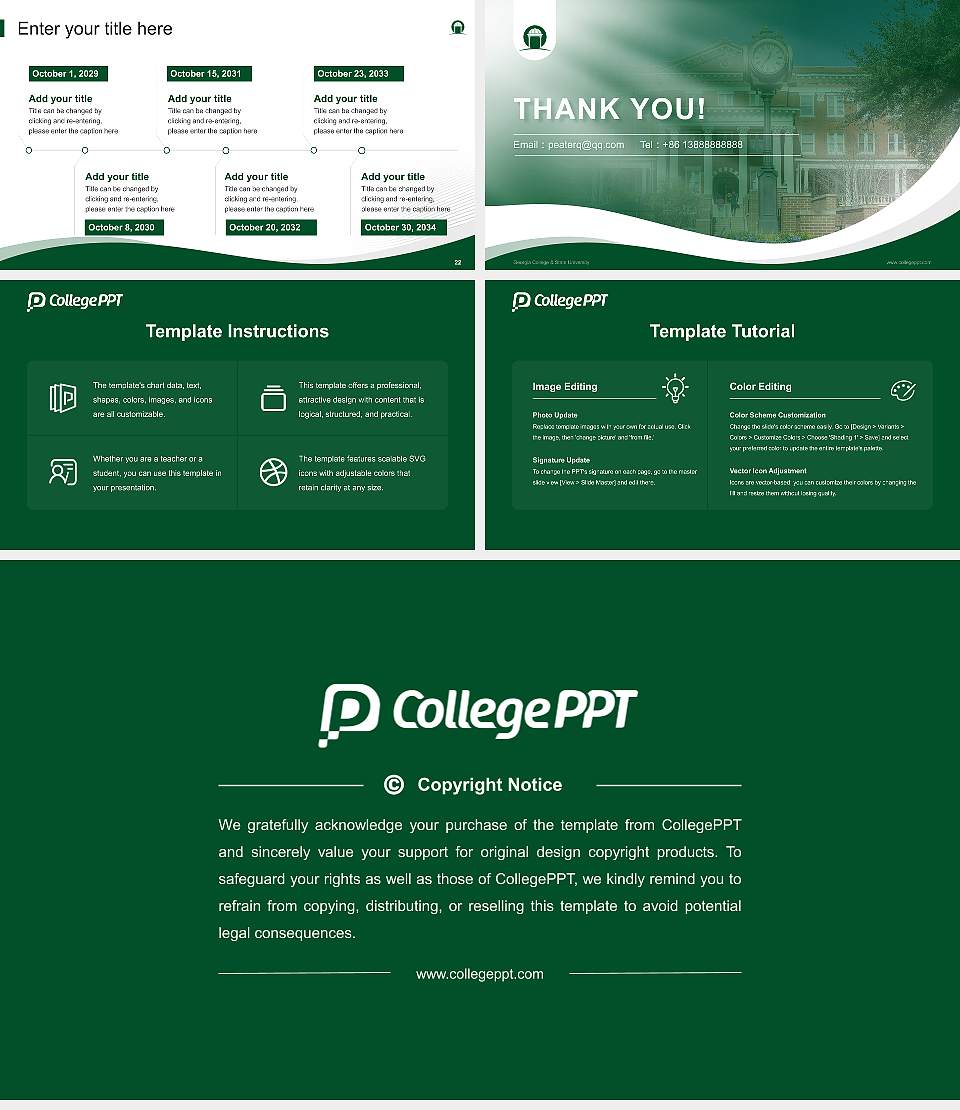 Georgia College & State University Lecture Sharing and Networking Event PPT Template16:9 ratio PPT effect preview image4