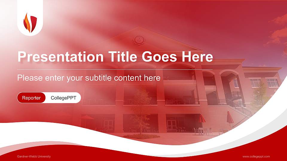 Gardner-Webb University Lecture Sharing and Networking Event PPT Template16:9 ratio PPT effect preview image