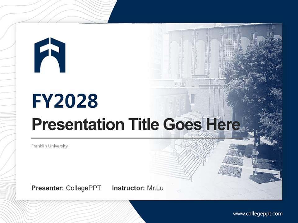 Franklin University Academic Presentation/Research Findings Report PPT Template4:3 ratio PPT effect preview image5