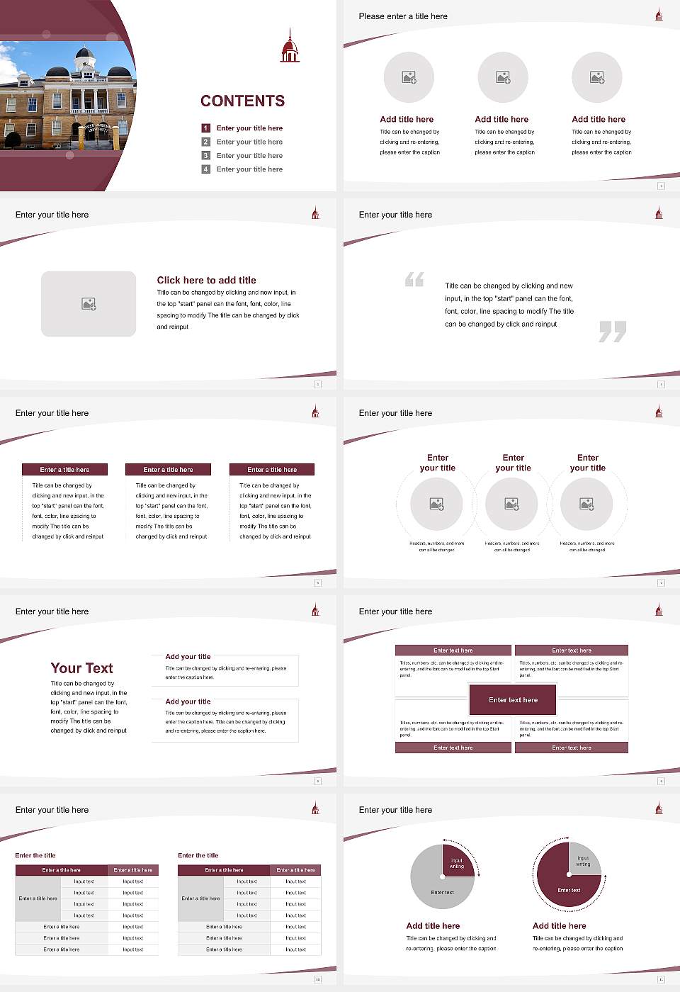Freed-Hardeman University Course/Courseware Creation PPT Template16:9 ratio PPT effect preview image2