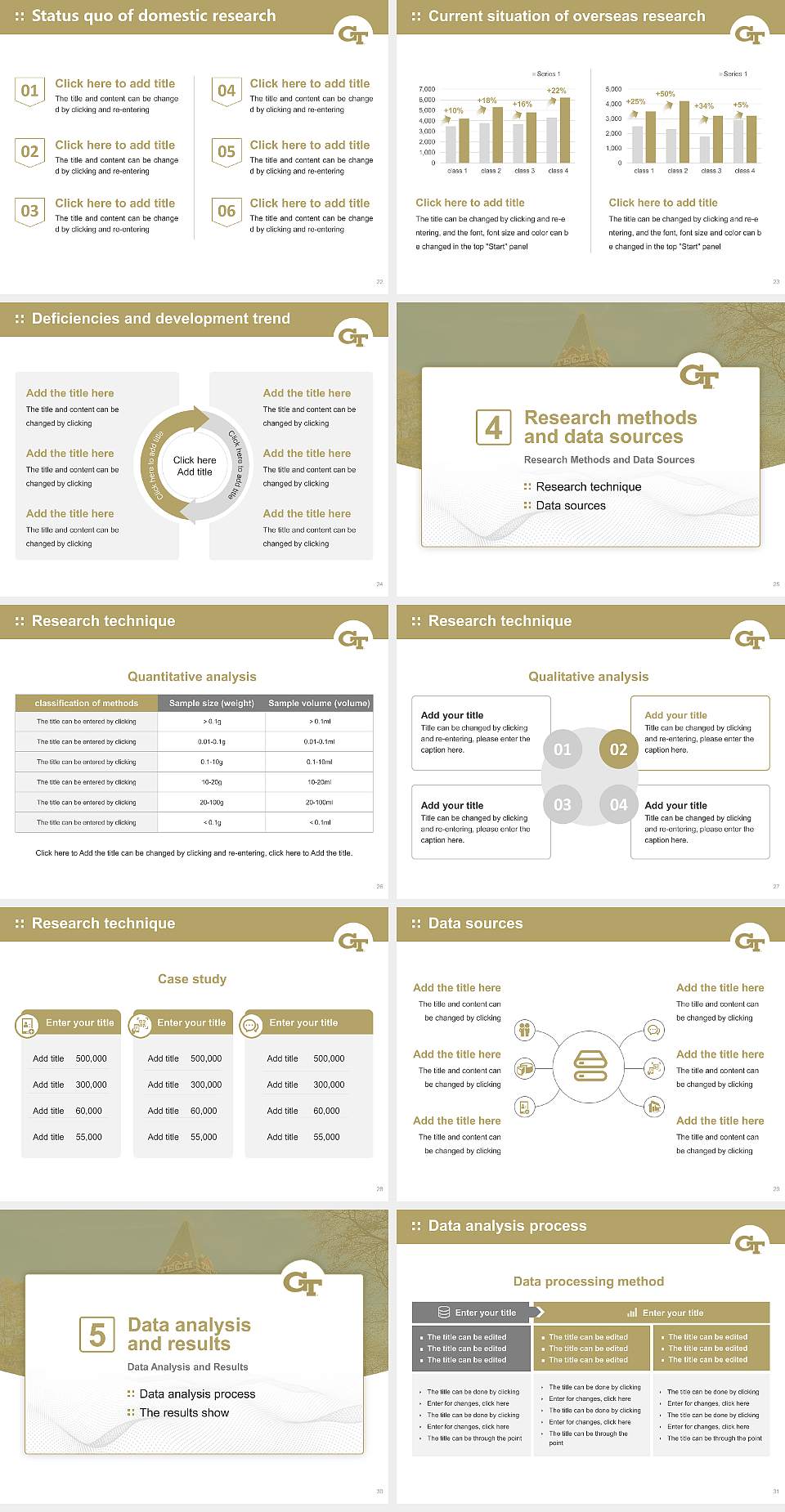Georgia Institute of Technology-Main Campus Graduation Thesis Defense PPT Template4:3 ratio PPT effect preview image4