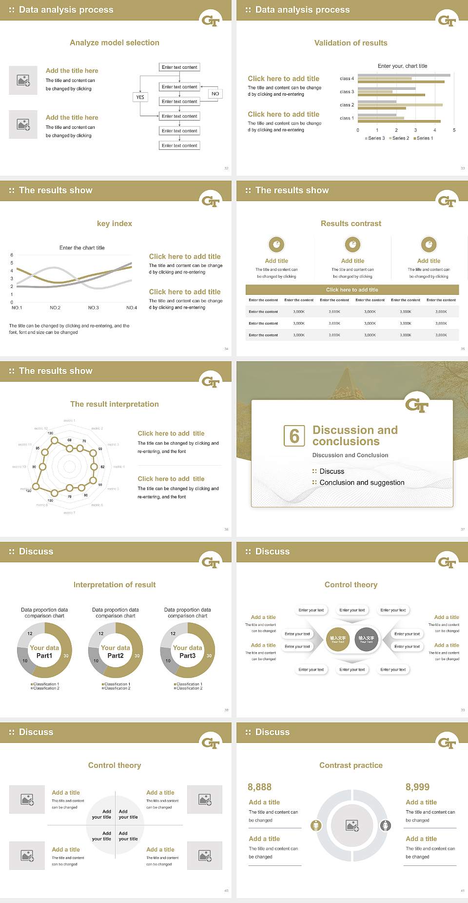 Georgia Institute of Technology-Main Campus Graduation Thesis Defense PPT Template4:3 ratio PPT effect preview image5