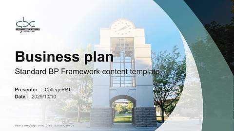 Great Basin College Competition/Entrepreneurship Contest PPT Template