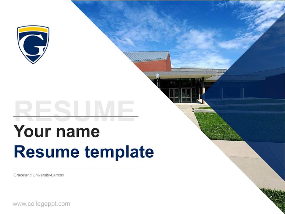 Graceland University-Lamoni Resume PPT Template4:3 ratio PPT effect preview image5