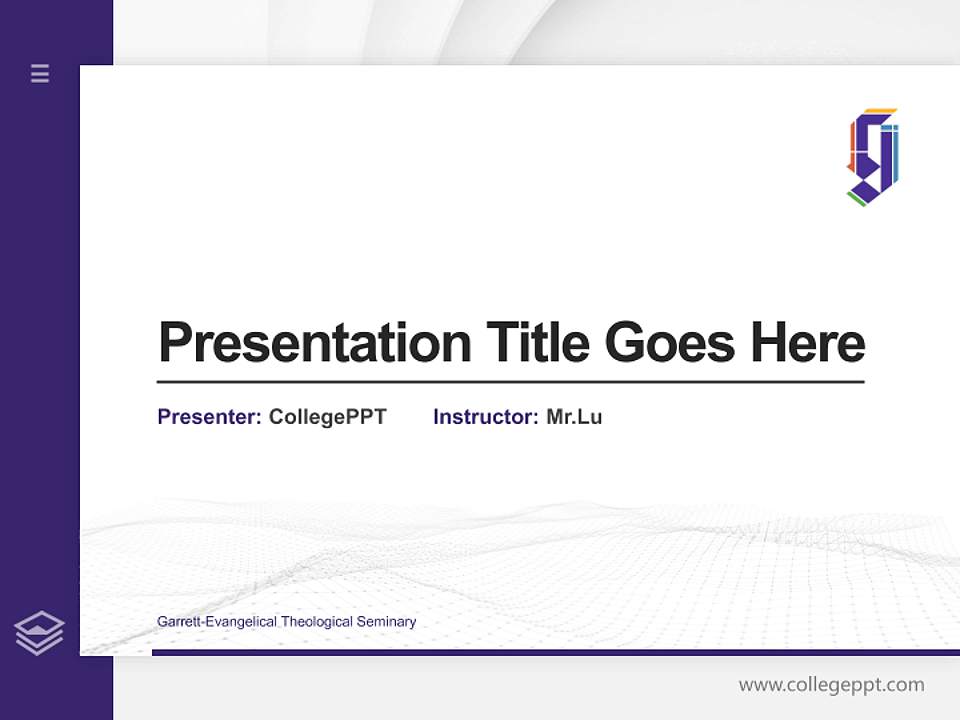 Garrett-Evangelical Theological Seminary Thesis Proposal/Graduation Defense PPT Template4:3 ratio PPT effect preview image5