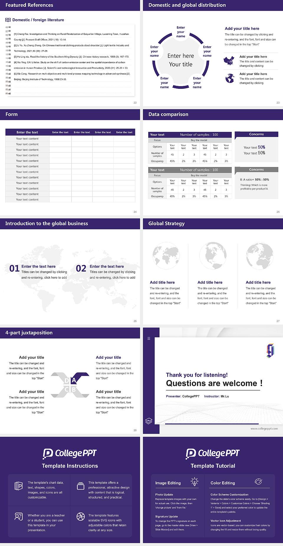 Garrett-Evangelical Theological Seminary Thesis Proposal/Graduation Defense PPT Template4:3 ratio PPT effect preview image4