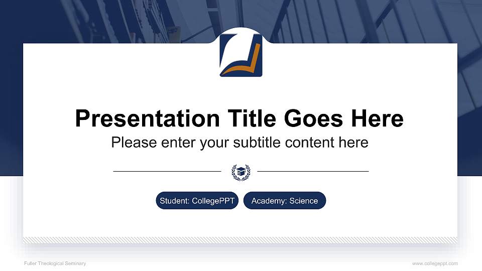 Fuller Theological Seminary National Scholarship Defense PPT Template16:9 ratio PPT effect preview image