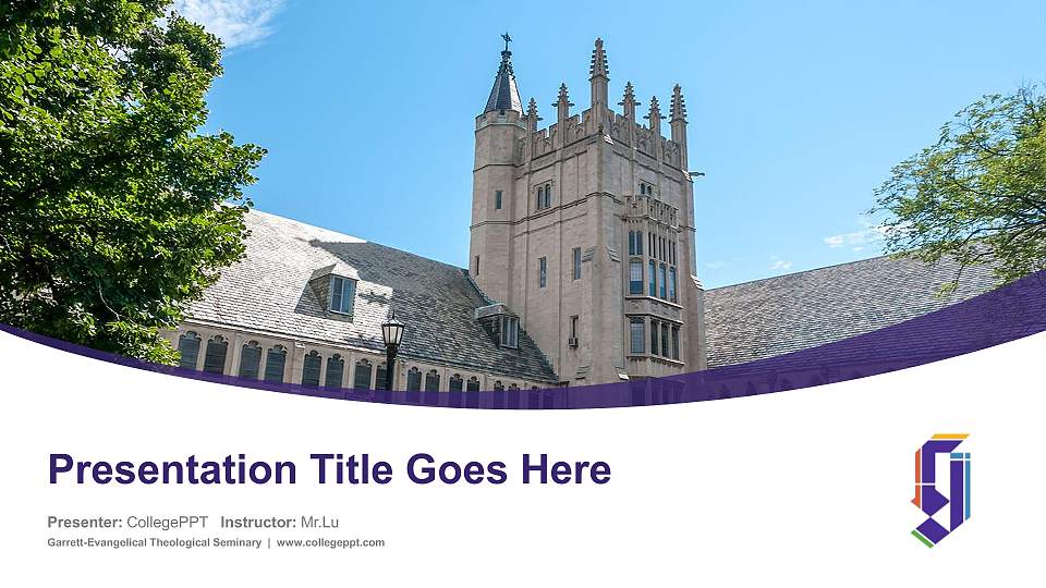 Garrett-Evangelical Theological Seminary Course/Courseware Creation PPT Template16:9 ratio PPT effect preview image