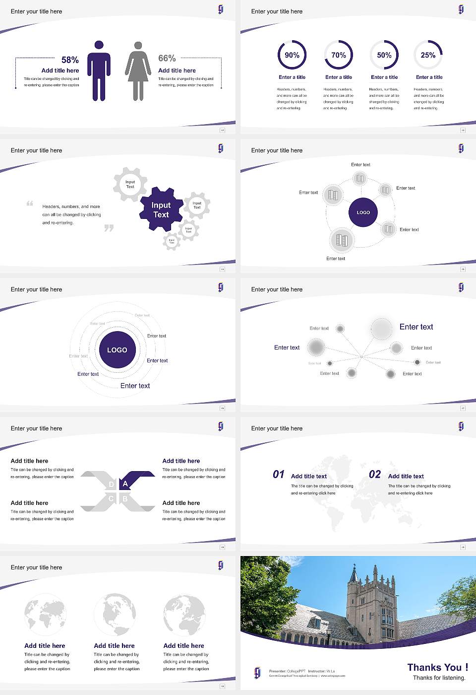 Garrett-Evangelical Theological Seminary Course/Courseware Creation PPT Template16:9 ratio PPT effect preview image4