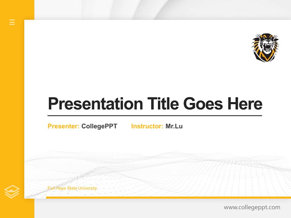Fort Hays State University Thesis Proposal/Graduation Defense PPT Template4:3 ratio PPT effect preview image5