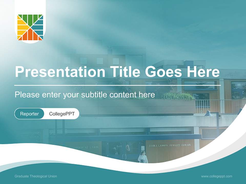 Graduate Theological Union Lecture Sharing and Networking Event PPT Template4:3 ratio PPT effect preview image4